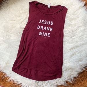 Jesus Drank Wine tank 🍷